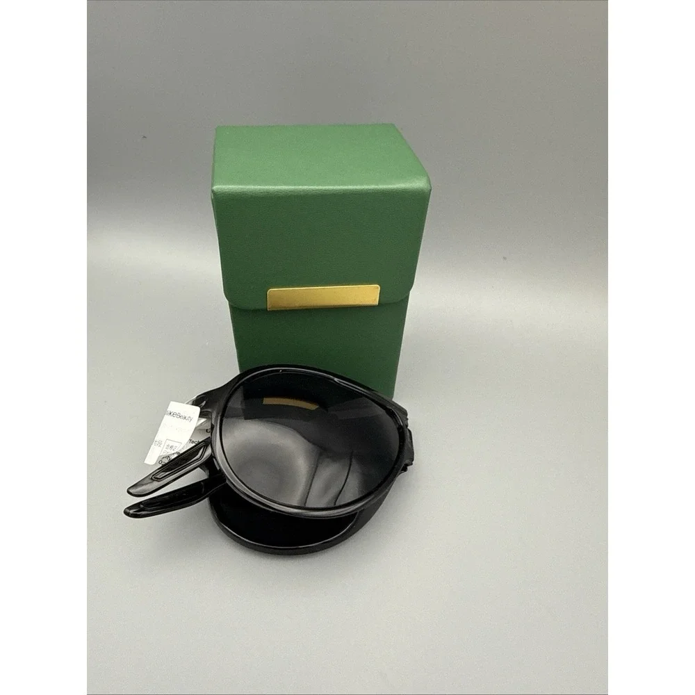 ULIKE NWT Polarized Authentic Folding Black Aviator Sunglasses & Green case NEW